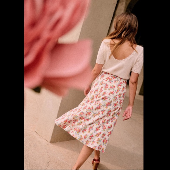 Sezane Herald Sweater Organic Cotton In Cream - Picture 2 of 5